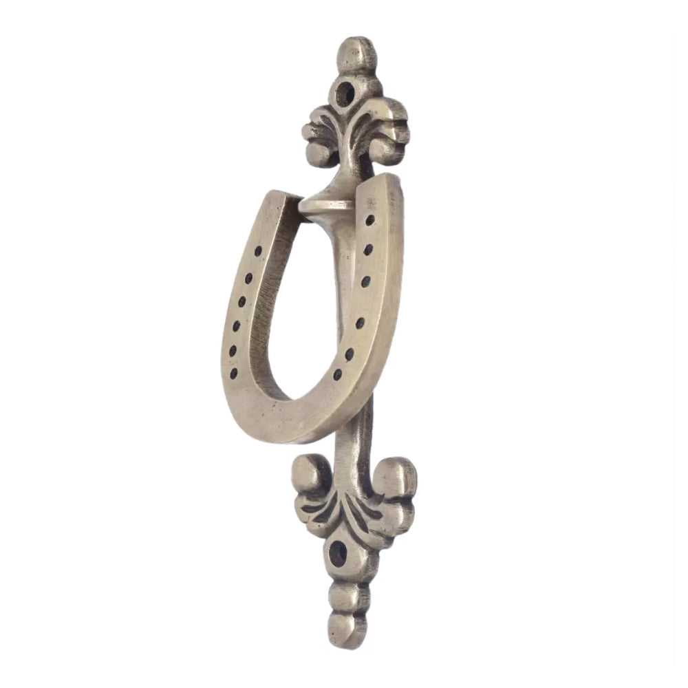 Brass Happy Horseshoe Door Knocker