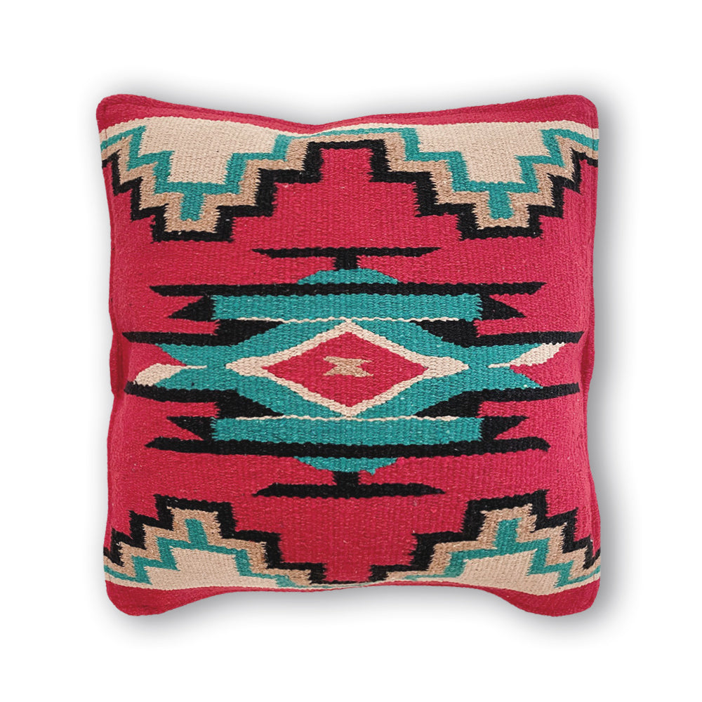 Woven Jolene Cushion - Red