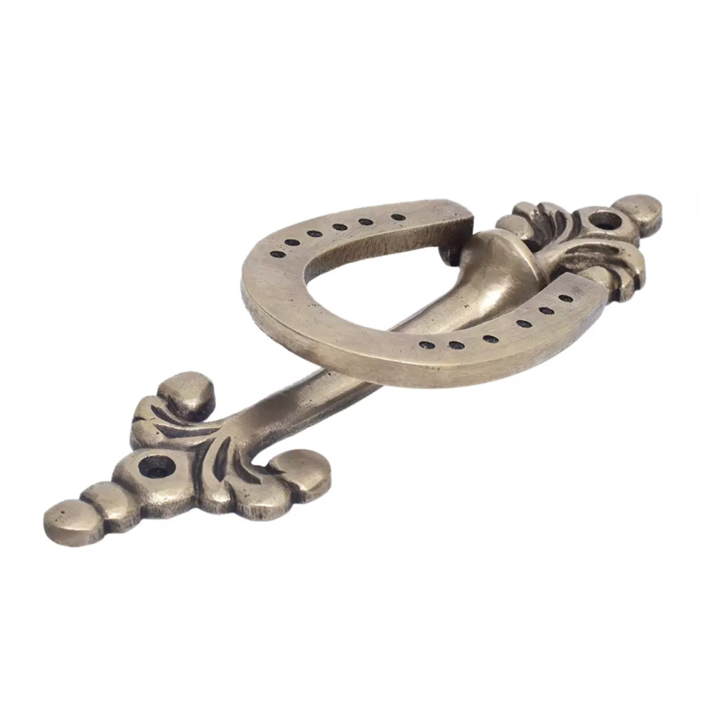 Brass Happy Horseshoe Door Knocker
