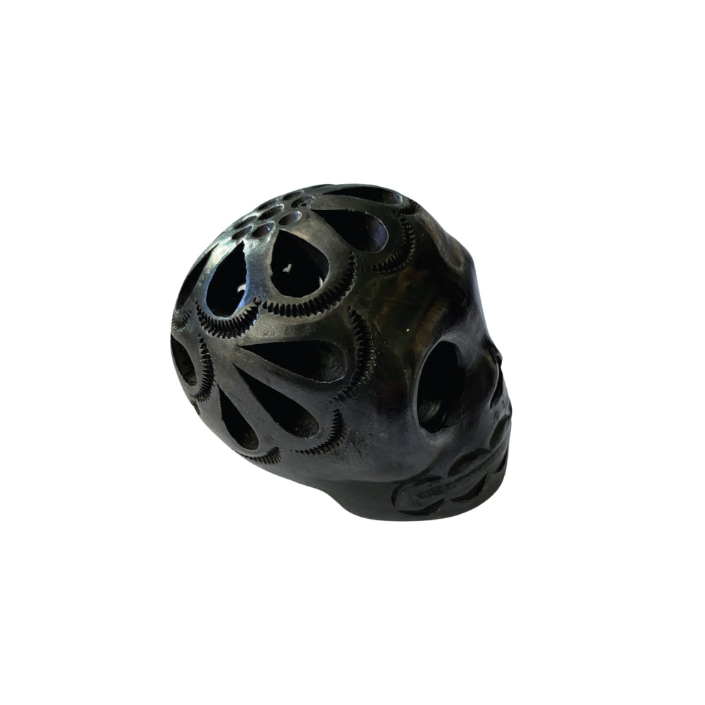 Black Clay Ceramic Mini Skull