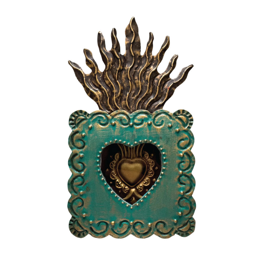 Teal & Gold Shadow Box