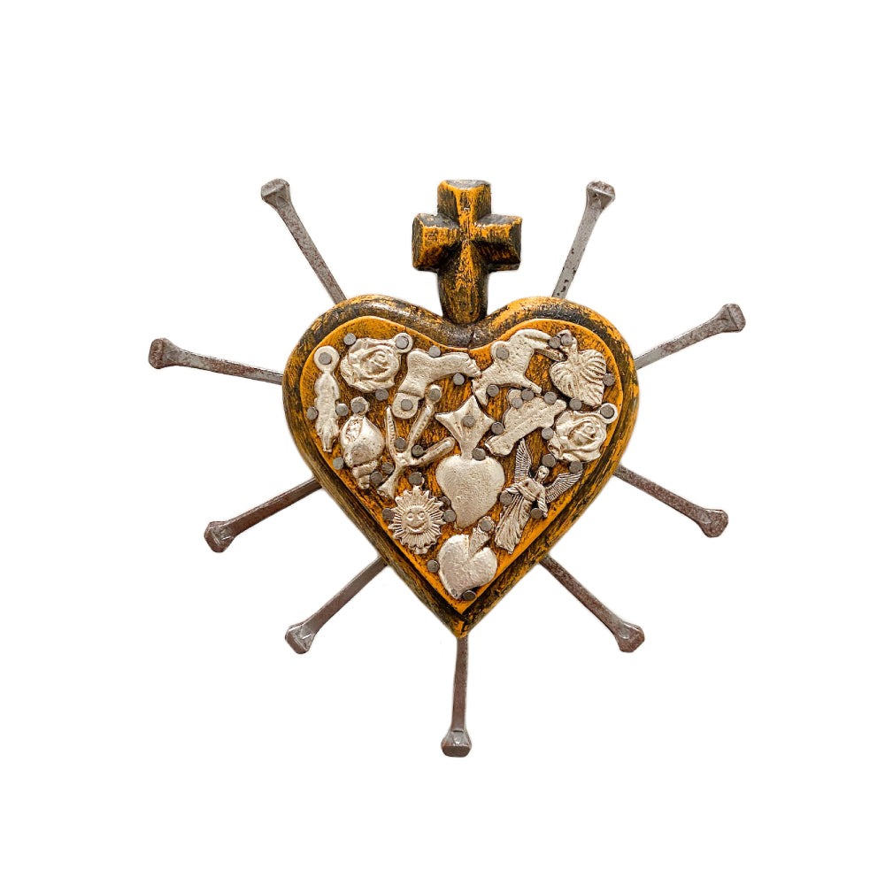 Miguel Wooden Heart - Yellow