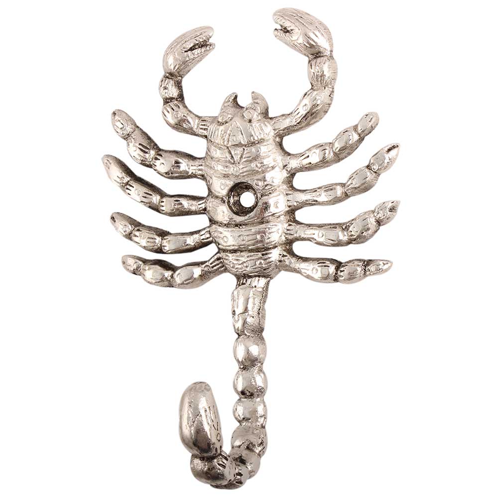Aluminium Scorpion Wall Hook - silver