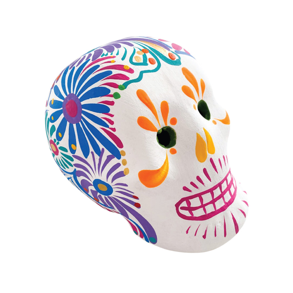 Ceramic Painted Skull - White 2