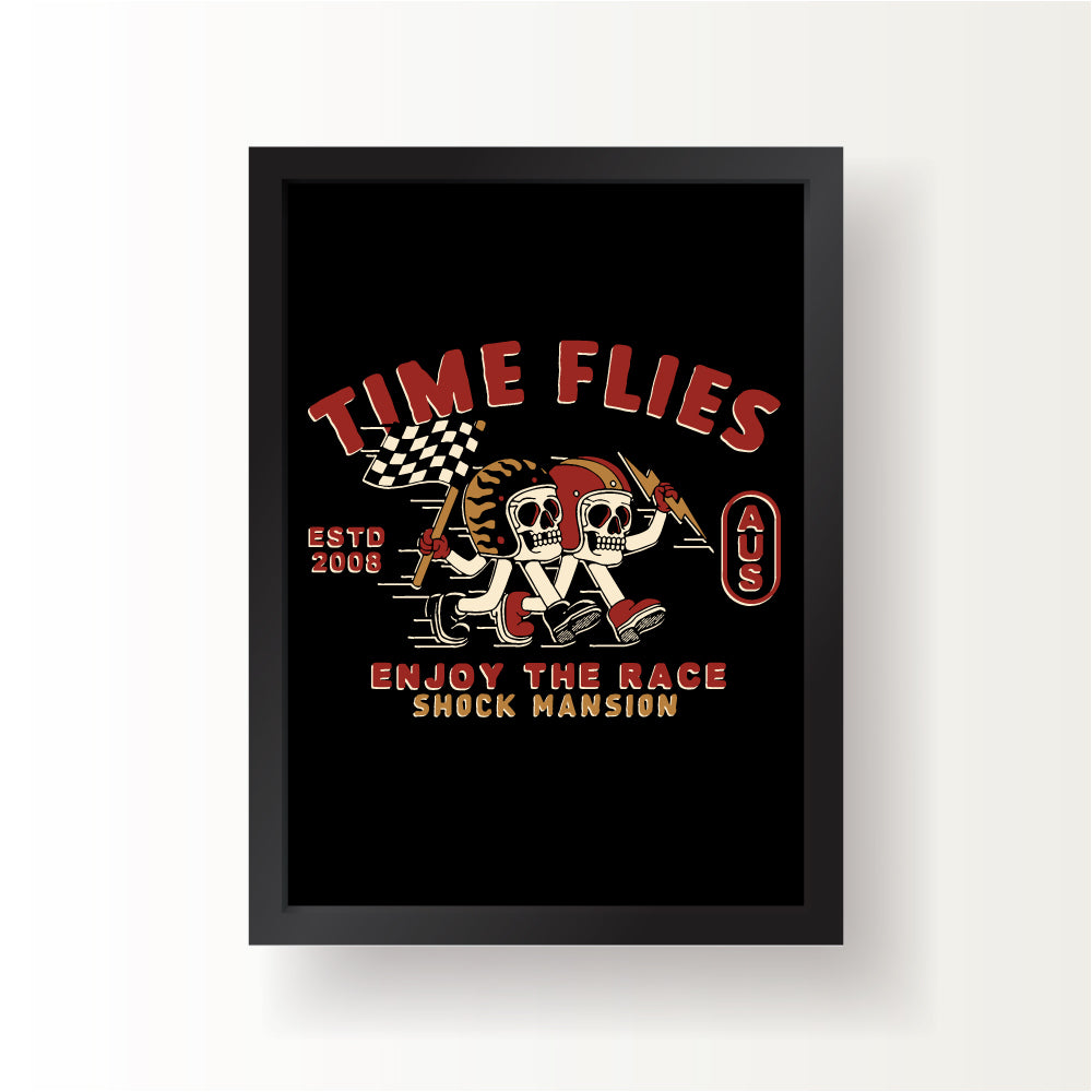 Time Flies Print - Black Edition