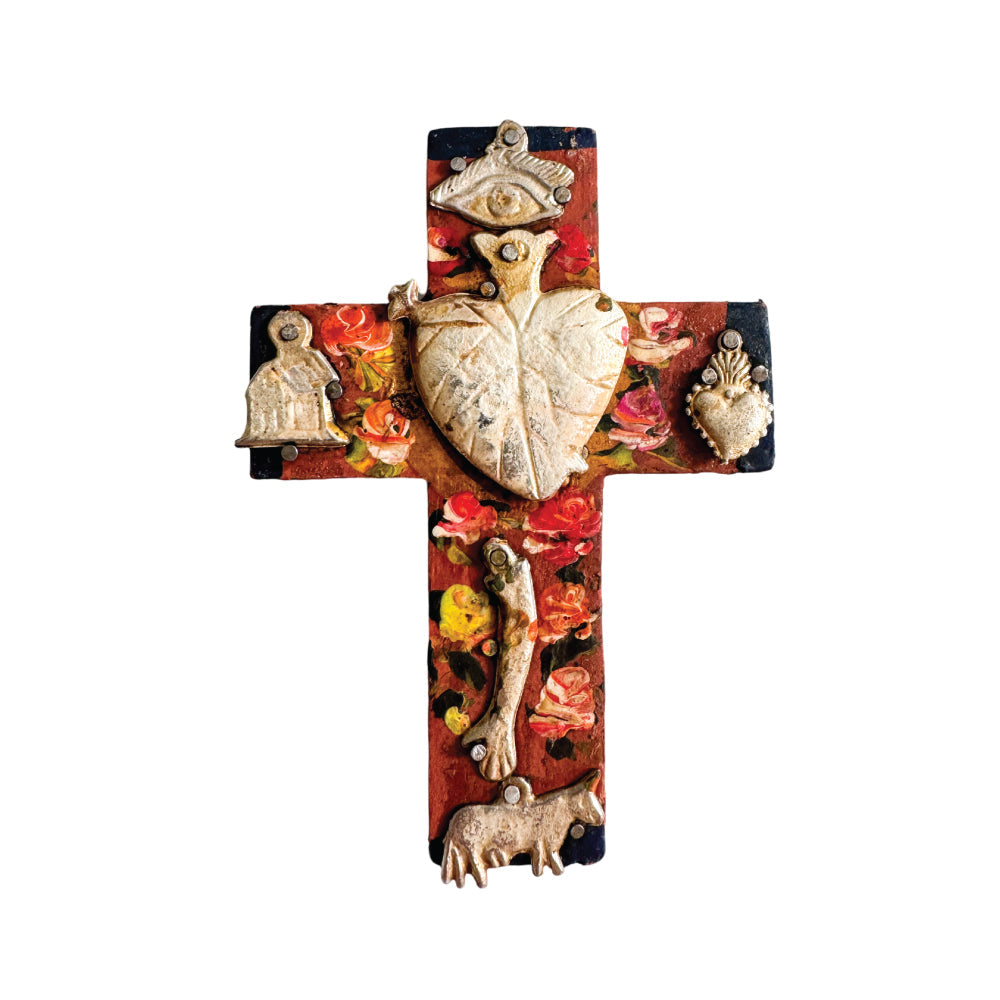 Vintage Milagro Cross - Navy