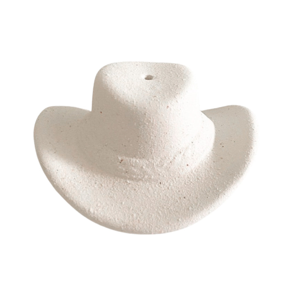 Cowboy Hat Incense Holder - White