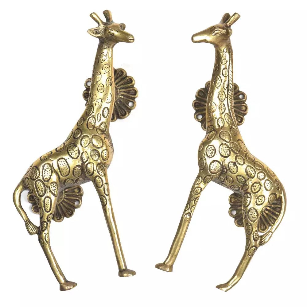 Pair of Brass Jerry Giraffe Handles