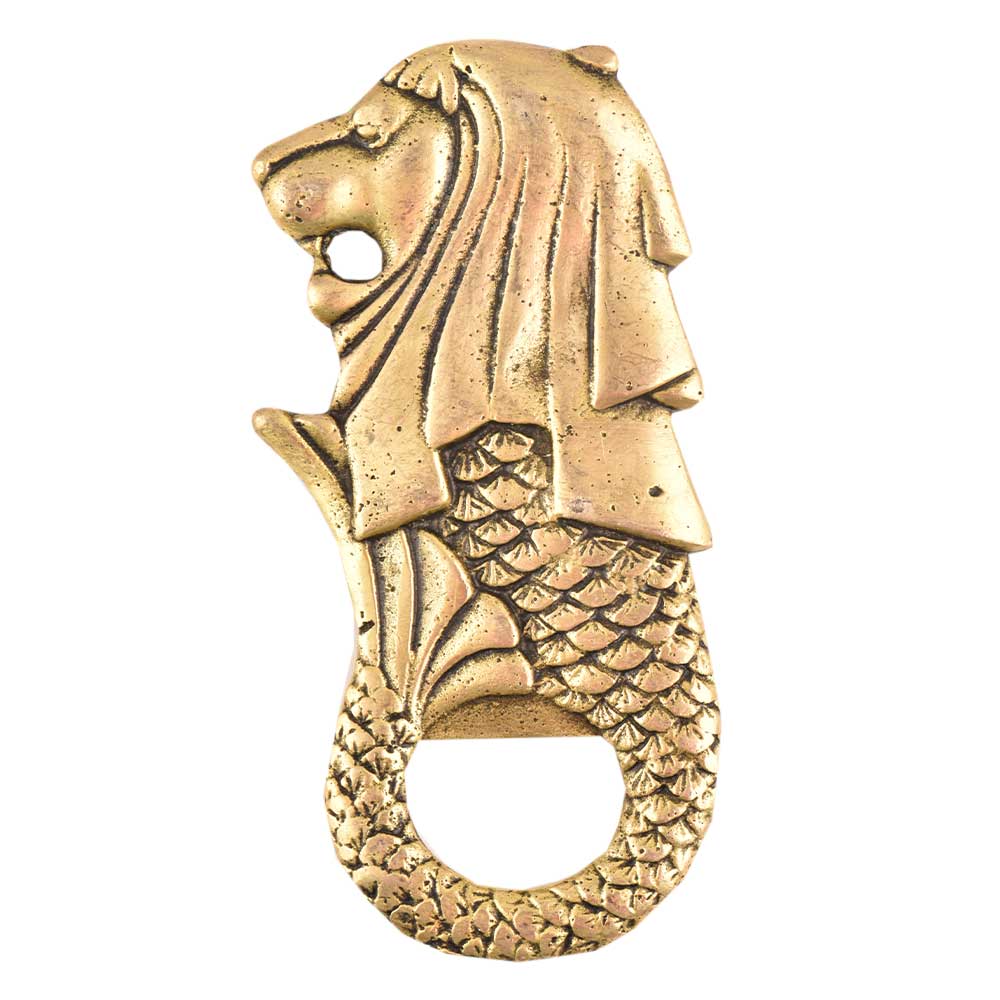 Brass Merlion Bottle Opener