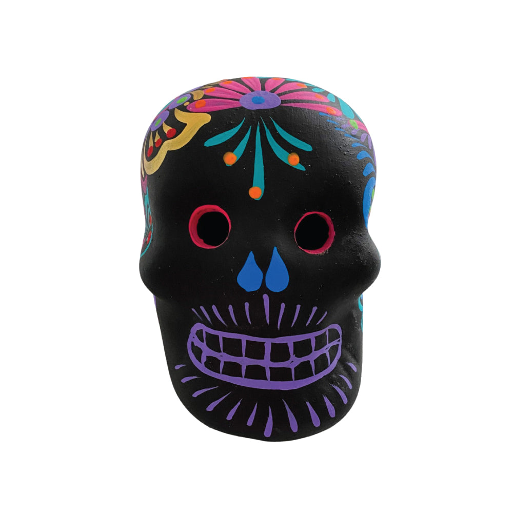 Ceramic Painted Skull - Black 1