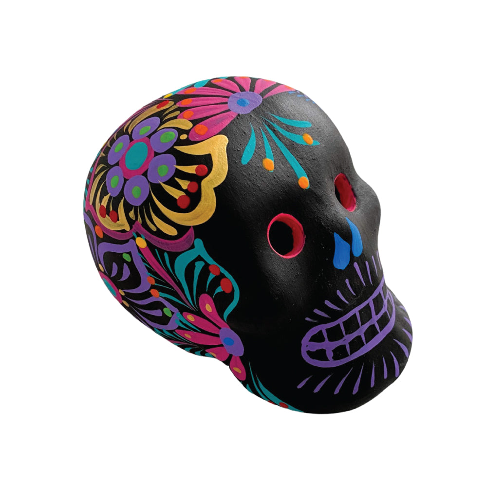 Ceramic Painted Skull - Black 1