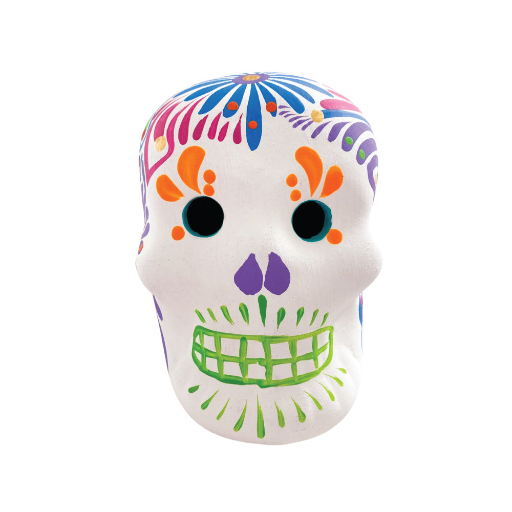 Ceramic Painted Skull - White 1