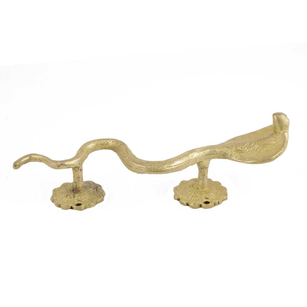Medium Brass Floral Snake Handle