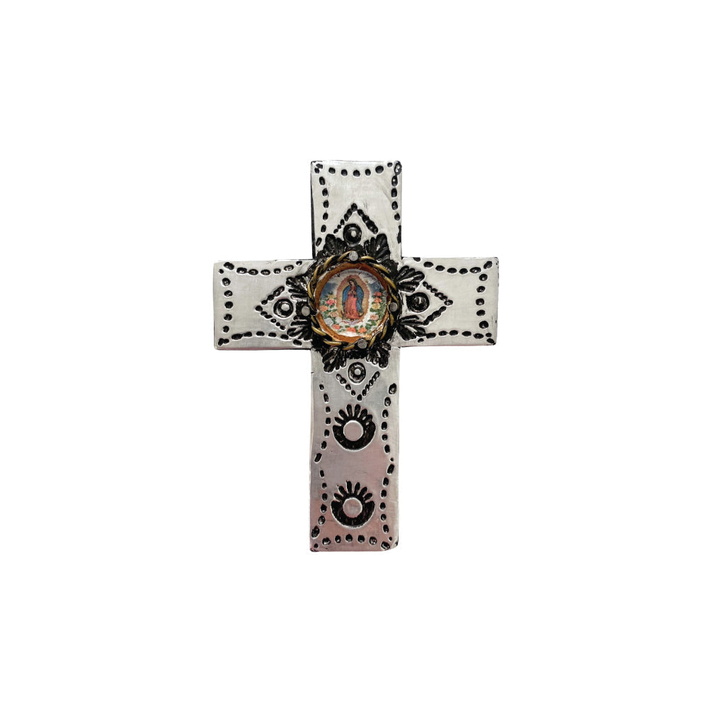 Guadalupe Wooden & Tin Cross