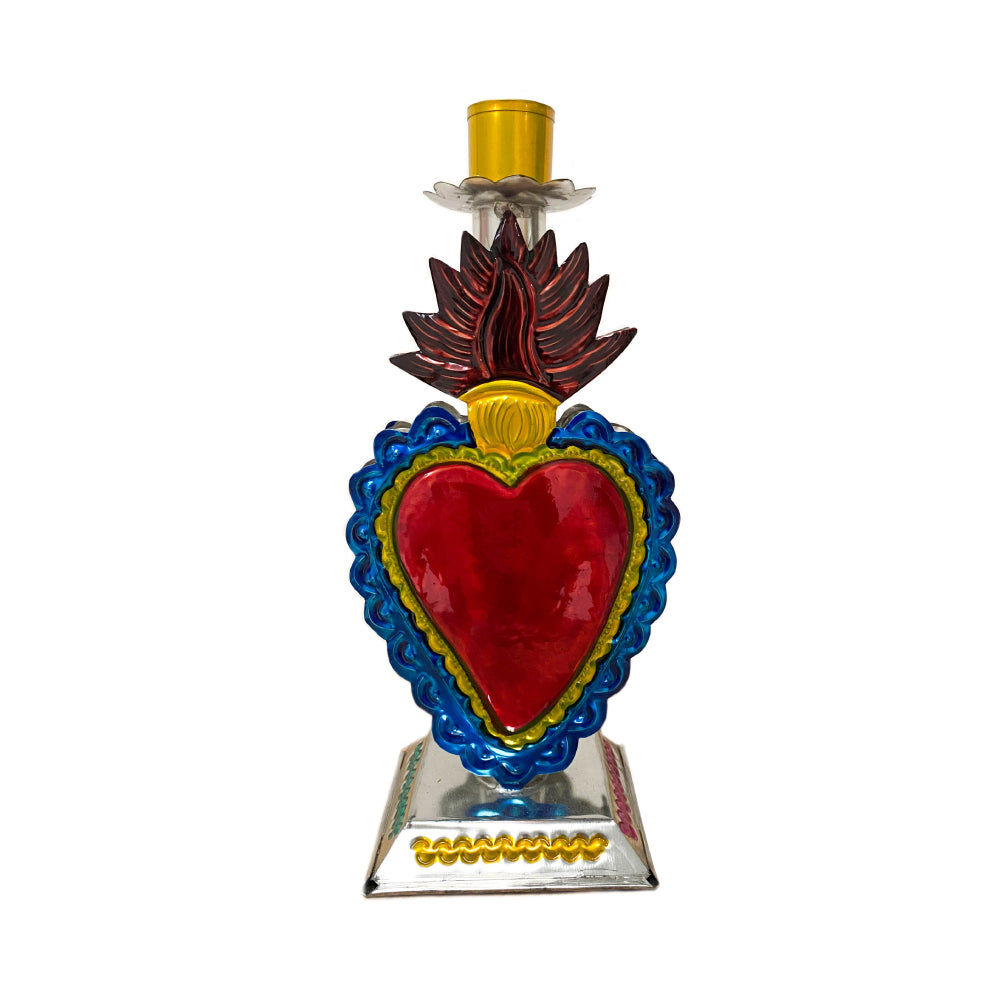 Tin Heart Candle Holder