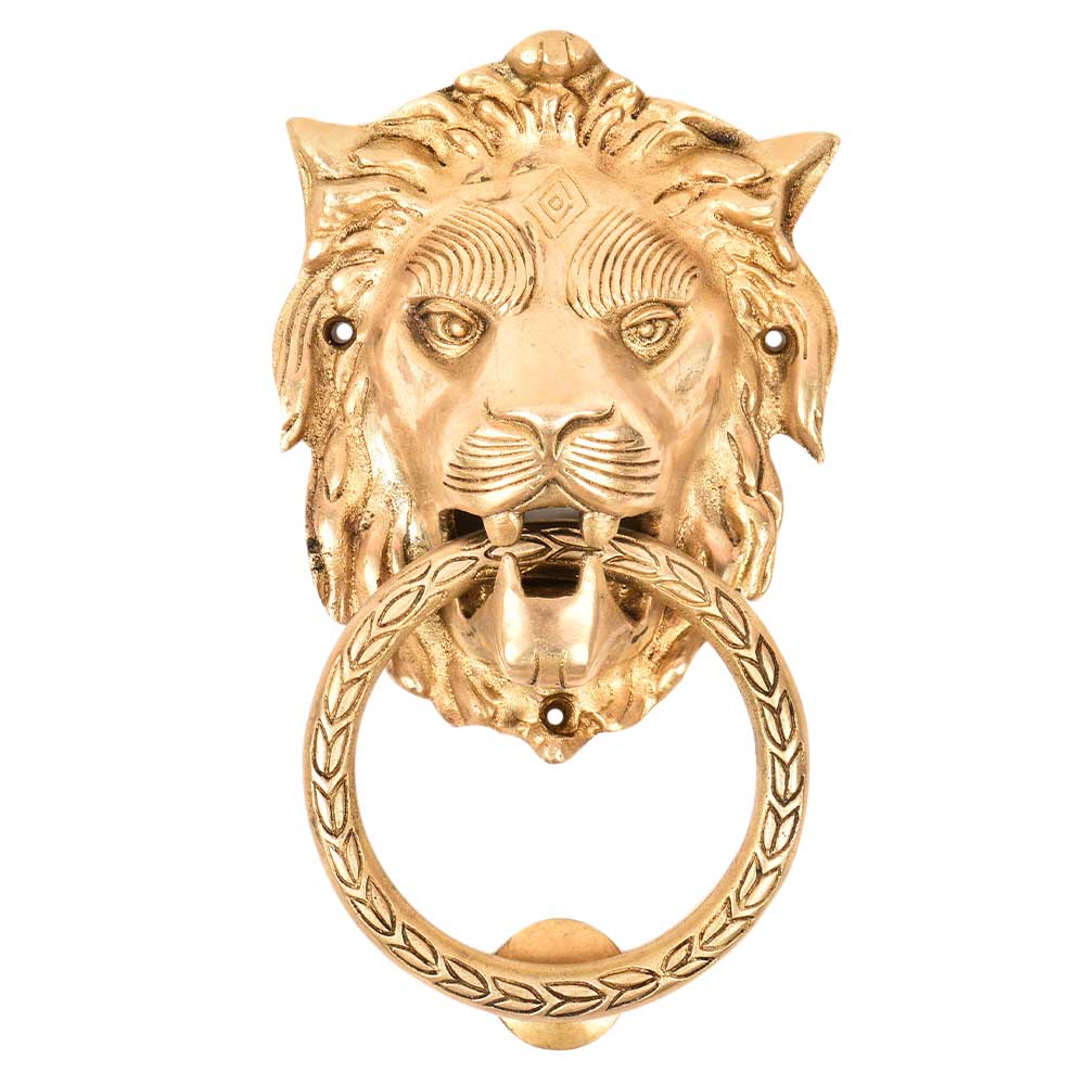 X-Large Brass Lion Door Knocker