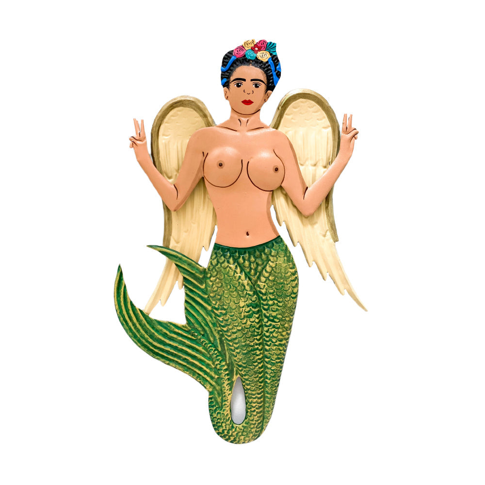 Large Tin Frida Mermaid - Green