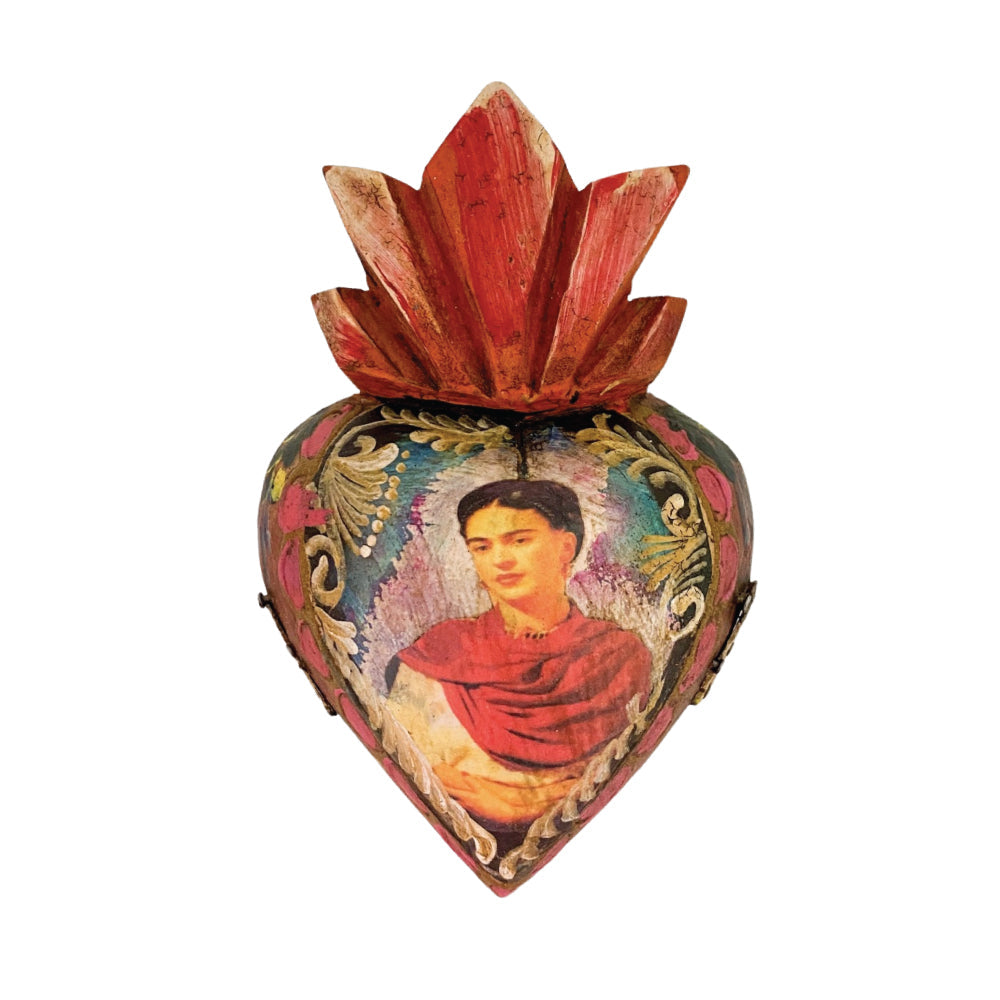Small Frida Wooden Heart